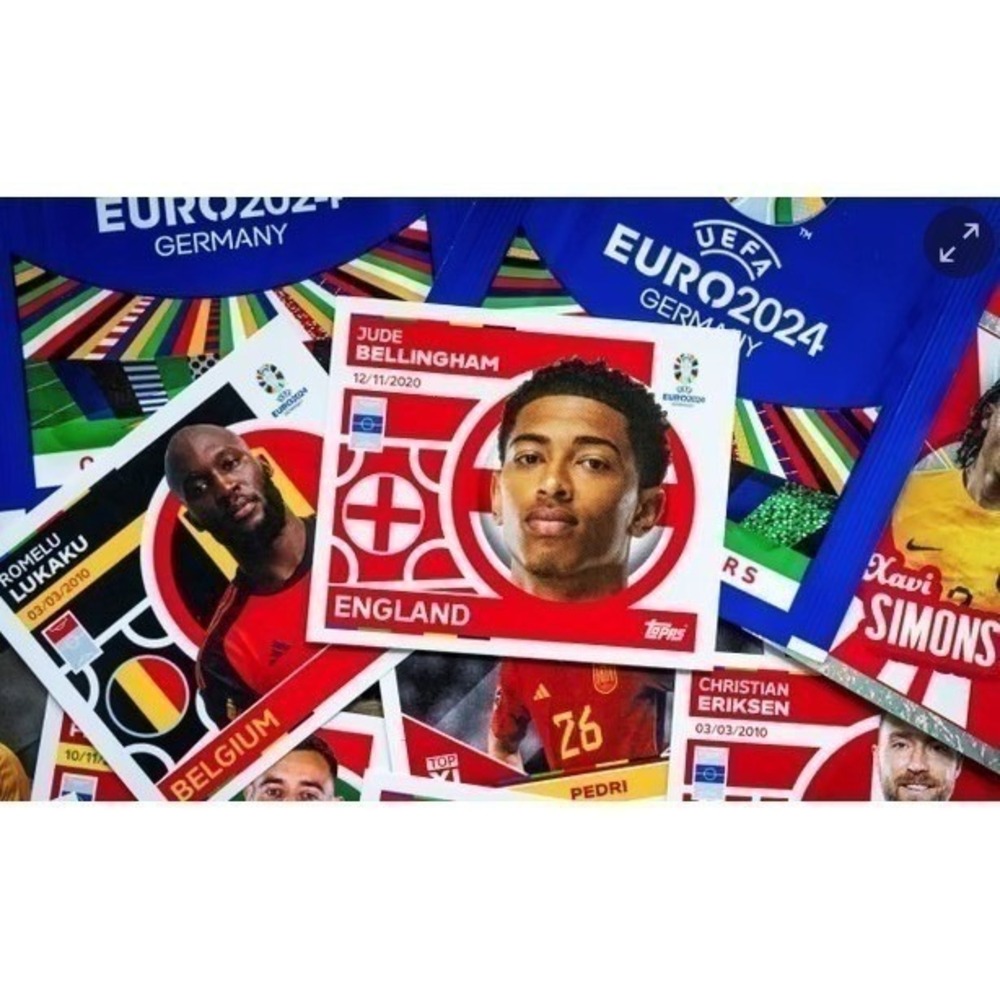 EURO 2024 - TOPPS sticker collection - Choose any 4 - Silver foil - 1/2/3